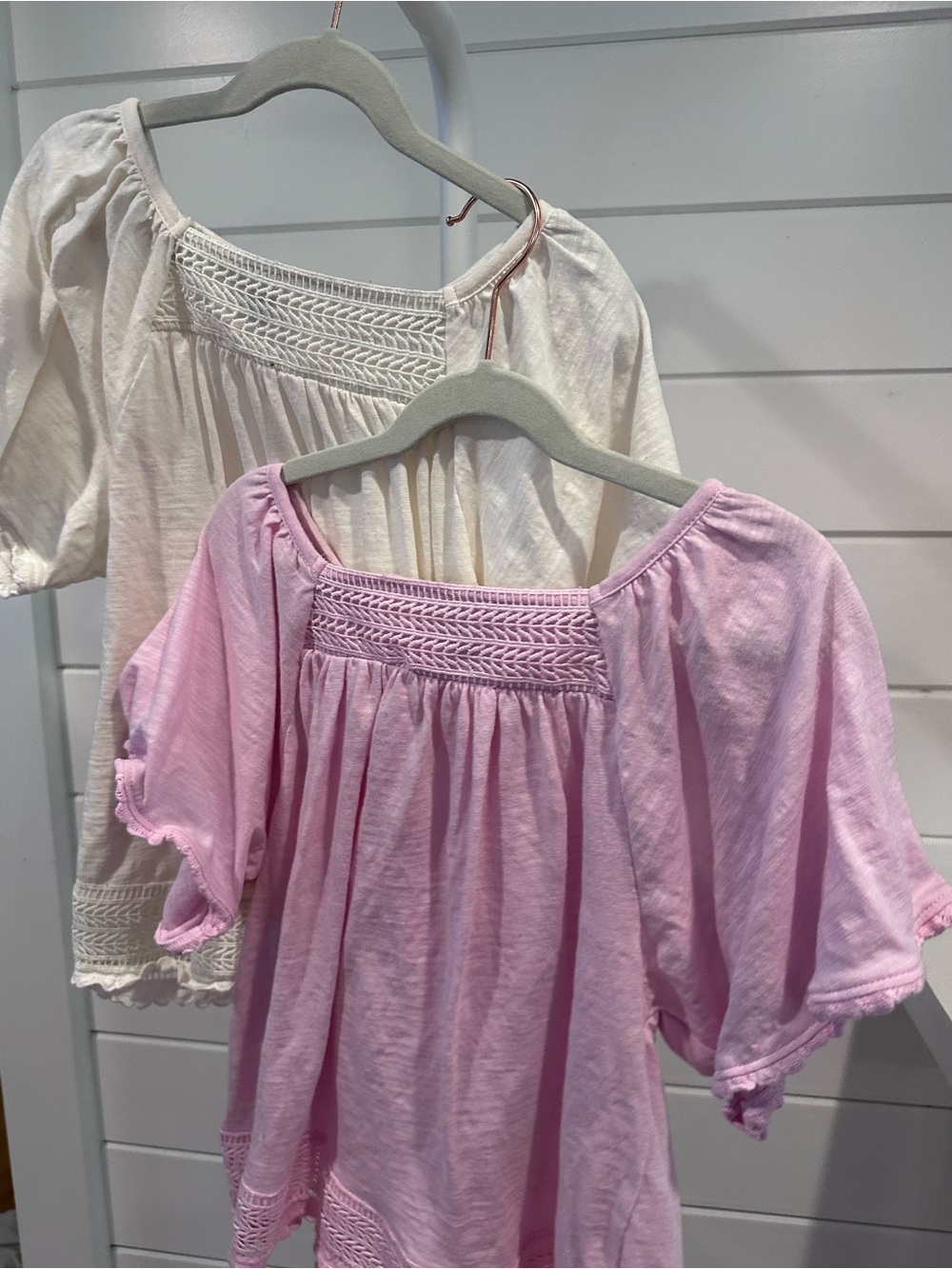 Old Navy Set of two girls Smocked Peasant Tops